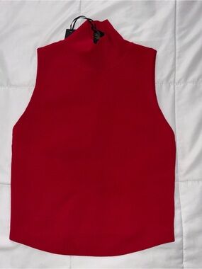 House of Harlow 1960 Red Sleeveless Mock Neck Tank